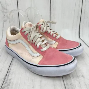 Vans Women's 9.5 Custom Pink Old Skool Suede Canvas Skate Sneaker Shoes