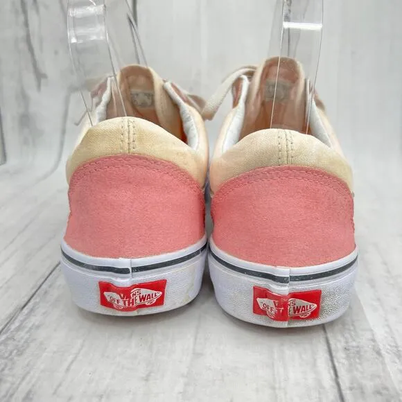 Vans Women's 9.5 Custom Pink Old Skool Suede Canvas Skate Sneaker Shoes