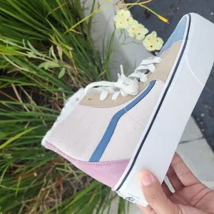 Vans Women's Platform Shoes - Pink, Blue, Tan