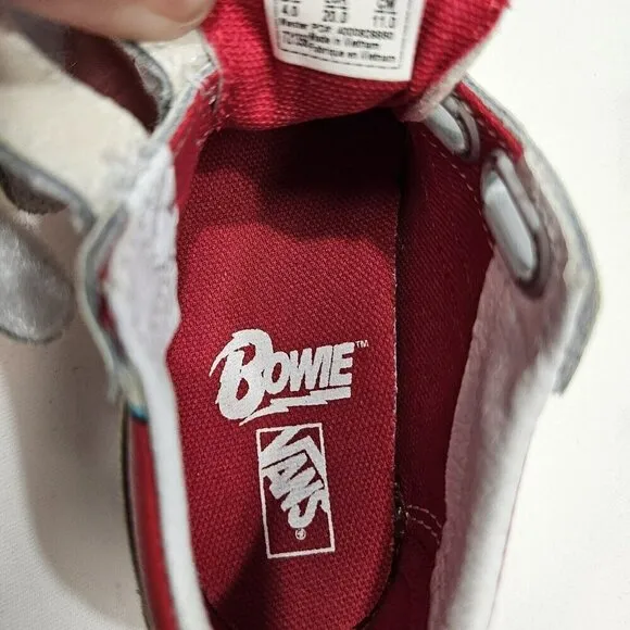 Vans X David Bowie Old Skool Kids Shoes Toddler Size 4.5 Aladdin Sane RETRO EUC