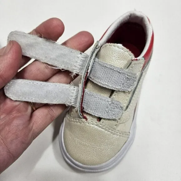 Vans X David Bowie Old Skool Kids Shoes Toddler Size 4.5 Aladdin Sane RETRO EUC