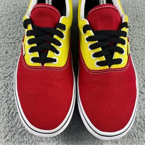 Vans era platform Shoe Tri Block Green Red Yellow Unisex Sneaker Women 9 Men 7.5