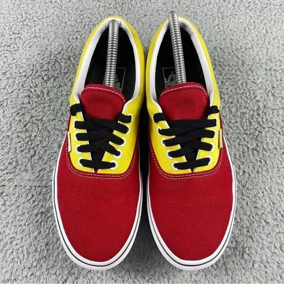 Vans era platform Shoe Tri Block Green Red Yellow Unisex Sneaker Women 9 Men 7.5