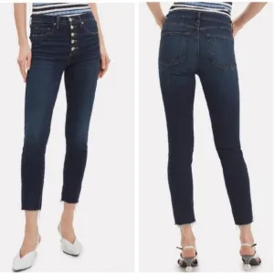 Veronica Beard Debbie 10” Women's Dark Blue High-Waisted Skinny Jeans size 24