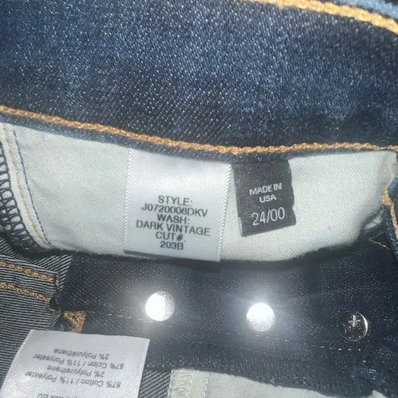 Veronica Beard Debbie 10” Women's Dark Blue High-Waisted Skinny Jeans size 24