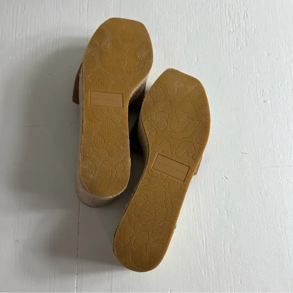 Veronica Beard Gable Suede Platform Espadrille Sandals Size 8.5 Hazelwood
