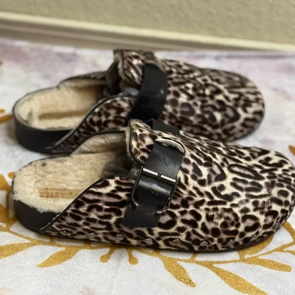 Veronica Beard Leopard Print Shoes with Black Accents