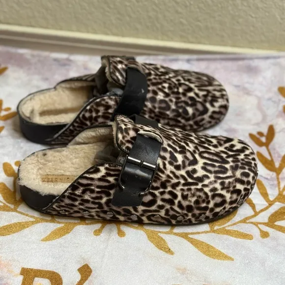 Veronica Beard Leopard Print Shoes with Black Accents