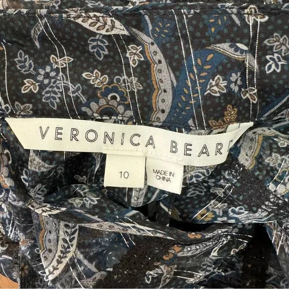 Veronica Beard Rahla Paisley Print Mini Dress sz 10
