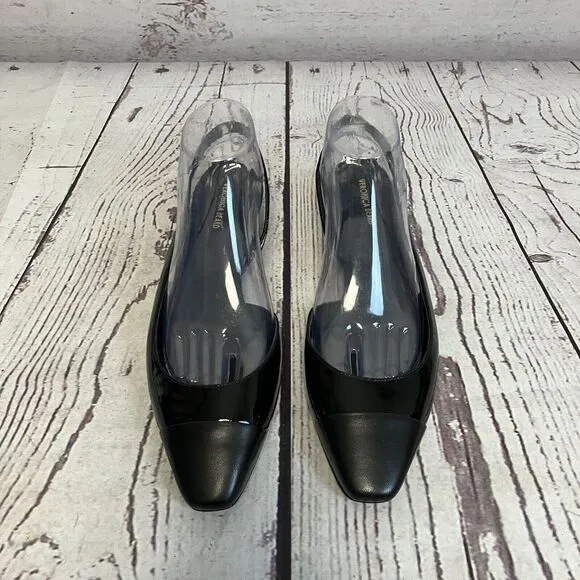 Veronica Beard Shoes Womens 10.5‎ Black Cecile Sling Back Patent Leather
