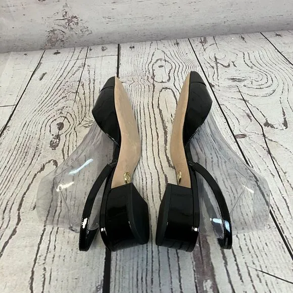 Veronica Beard Shoes Womens 10.5‎ Black Cecile Sling Back Patent Leather