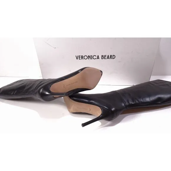 Veronica Beard Women's Lisa Pointed Toe High Heel Boots Black NIB 698 Sz 7.5