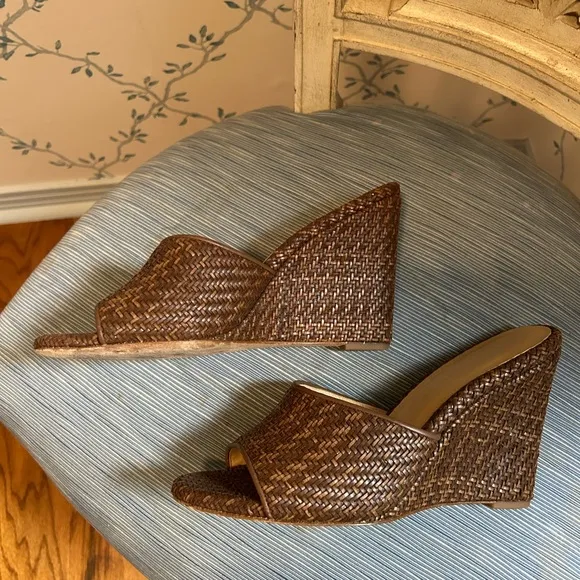 Veronica Beard Woven Platform Wedge Sandal