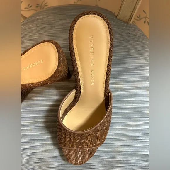 Veronica Beard Woven Platform Wedge Sandal