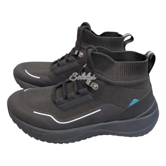 Vessi Stormburst Space Black High Top Knit Waterproof Sneaker Boot Womens 9