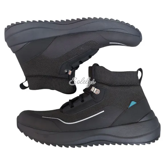 Vessi Stormburst Space Black High Top Knit Waterproof Sneaker Boot Womens 9