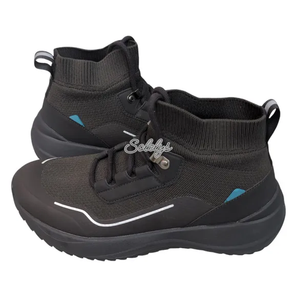 Vessi Stormburst Space Black High Top Knit Waterproof Sneaker Boot Womens 9