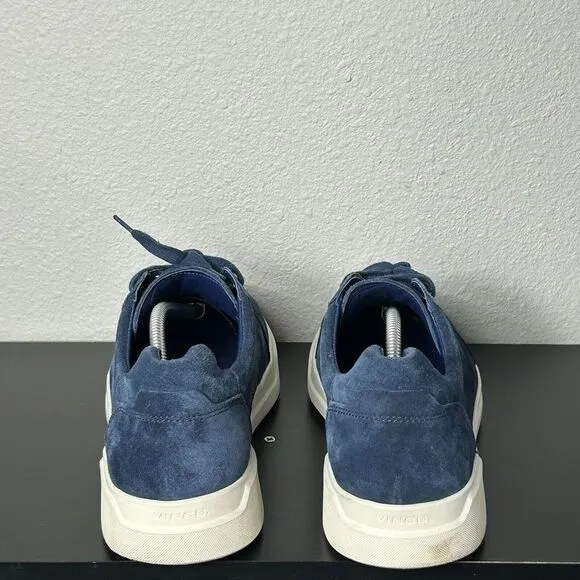 Vince Camuto Barnett Ocean Blue Suede Low-Top Sneakers Mens‎ 12 Lace Up Shoes