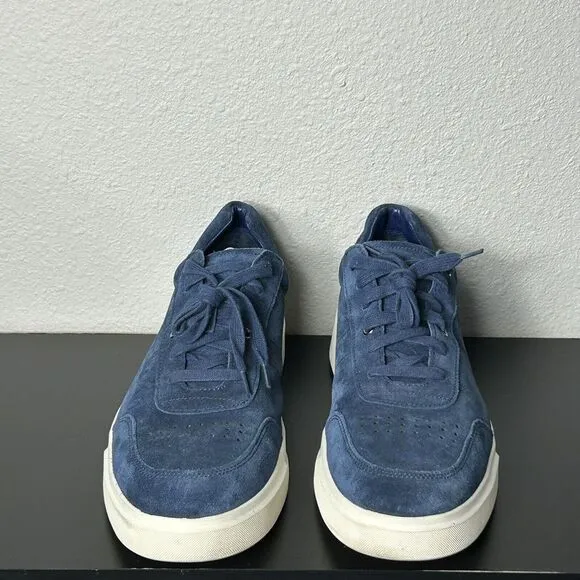 Vince Camuto Barnett Ocean Blue Suede Low-Top Sneakers Mens‎ 12 Lace Up Shoes