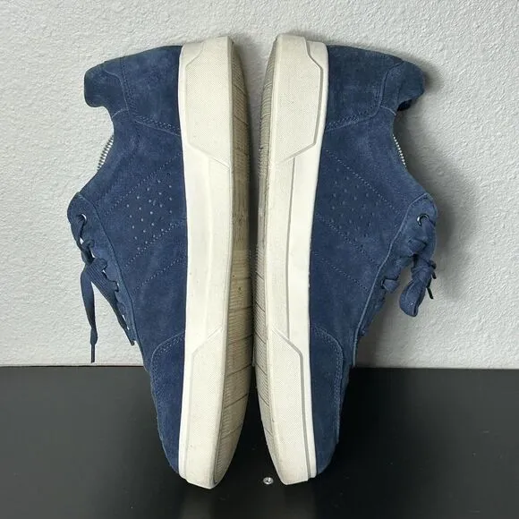 Vince Camuto Barnett Ocean Blue Suede Low-Top Sneakers Mens‎ 12 Lace Up Shoes