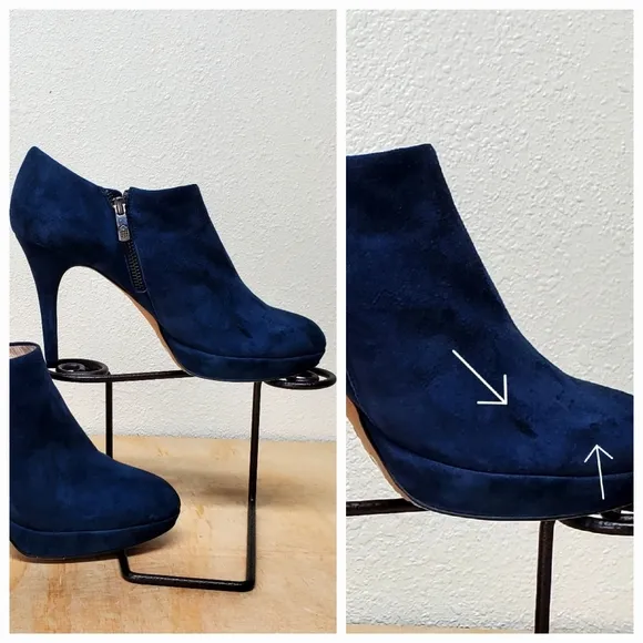 Vince Camuto Blue Elvin Platform Suede Heels Size 8.5
