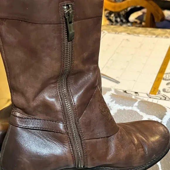 Vince Camuto brown leather riding boots: true countryside chic