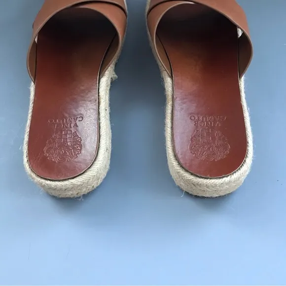 Vince Camuto Carran Slip On Platform Espadrille Leather Sandals 10M Revolve Boho