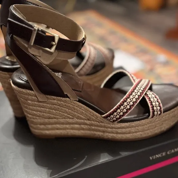 Vince Camuto Leather Platform Sandals