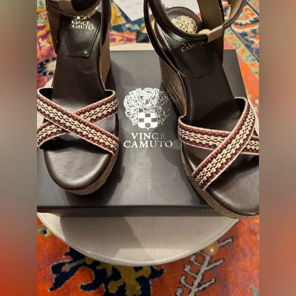 Vince Camuto Leather Platform Sandals