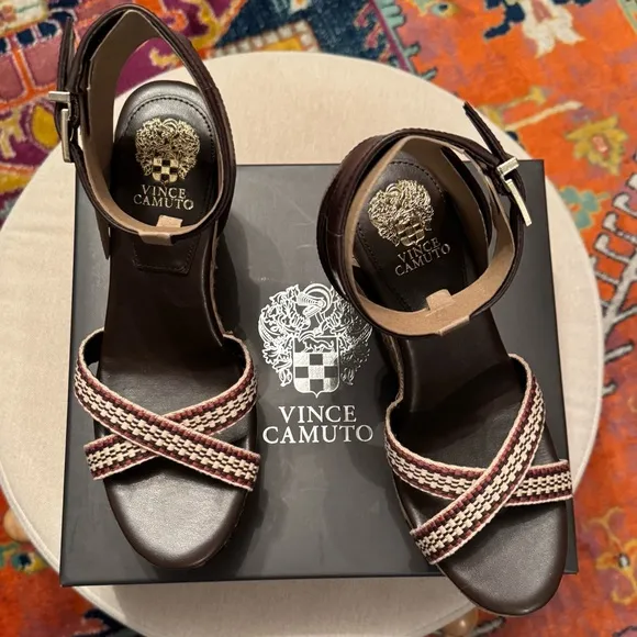 Vince Camuto Leather Platform Sandals