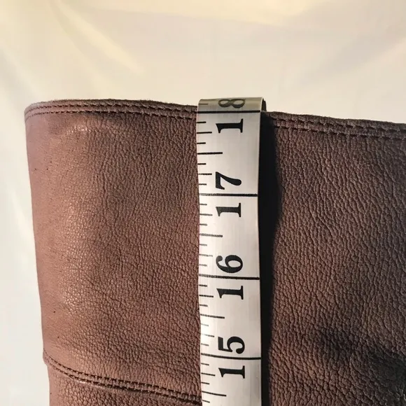 Vince Camuto Patamina Women’s Brown Soft Leather Knee High Chic Riding Boots