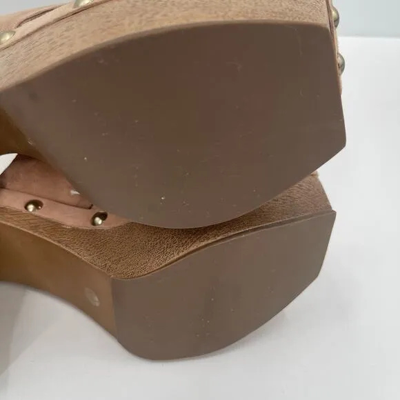 Vince Camuto Sandals Size 6.5 Jenevya Platform Criss Cross Suede Leather Boho