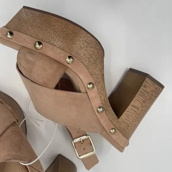 Vince Camuto Sandals Size 6.5 Jenevya Platform Criss Cross Suede Leather Boho