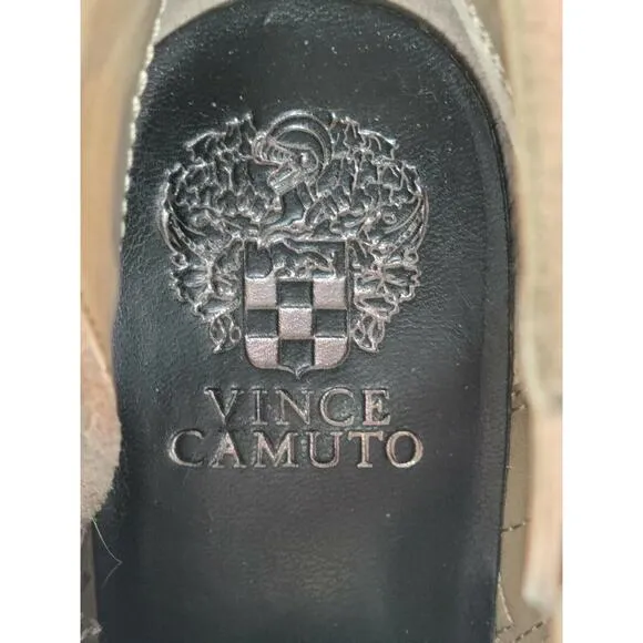 Vince Camuto Womens Pralate Bootie Tuscan Taupe Suede Womens Size 9.5