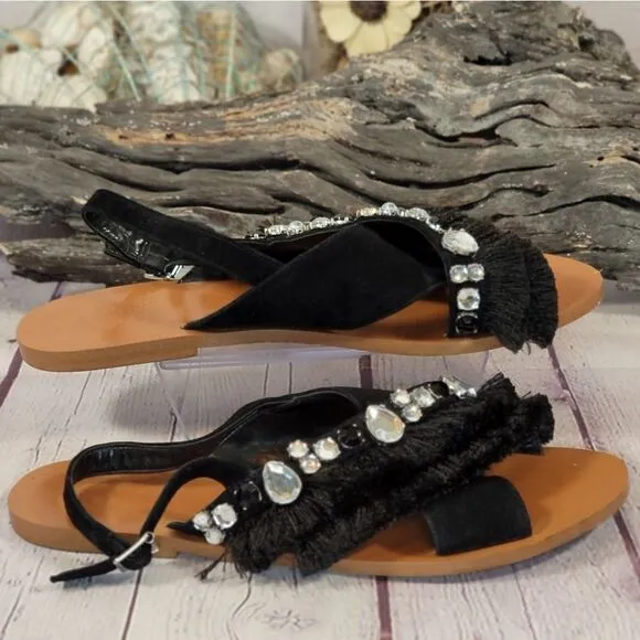 Vince Camuto Ampella Embellished Fringe Sandals