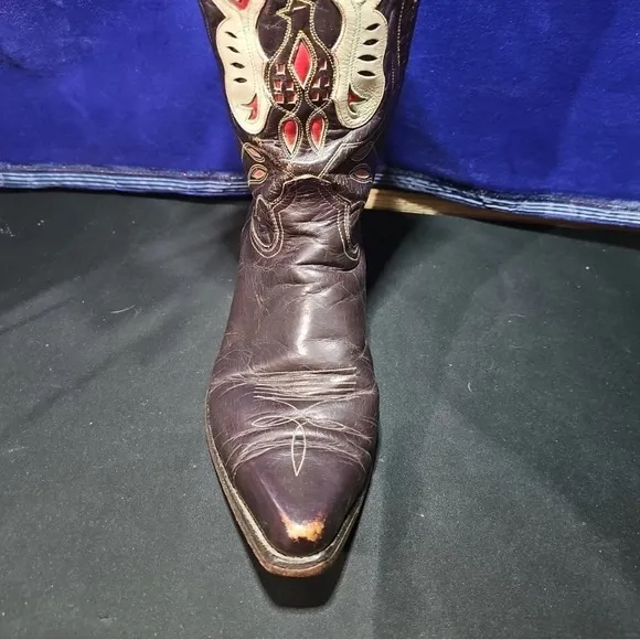 Vintage 1950s ACME Shorty Cowboy Boots Eagle Thunderbird Western Flaming Pheonix