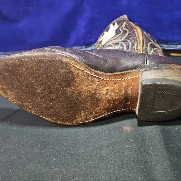 Vintage 1950s ACME Shorty Cowboy Boots Eagle Thunderbird Western Flaming Pheonix