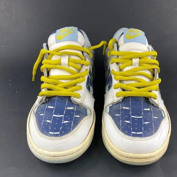Vintage 2007 Nike Dunk Low Twilight Blue Retro Shoes 309601-143 6y