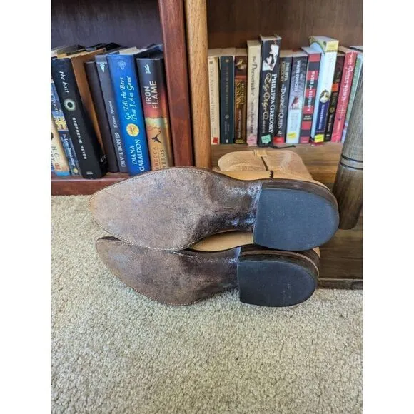 Vintage 70s Cutter Bill Western World Mens 10 Leather Cowboy Boots USA