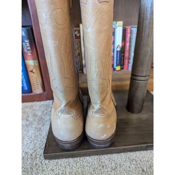 Vintage 70s Cutter Bill Western World Mens 10 Leather Cowboy Boots USA