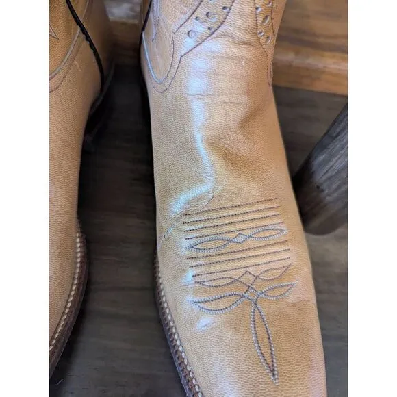 Vintage 70s Cutter Bill Western World Mens 10 Leather Cowboy Boots USA