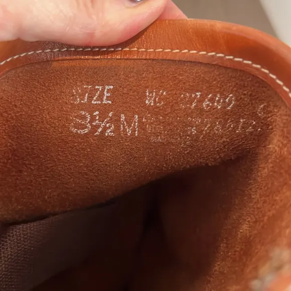 vintage 70s Levis Campus boots distressed brown leather 1970