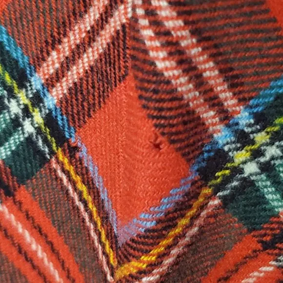 Vintage 70s Prestige Boston Wool Red Tartan Plaid Calf Length Skirt, 12