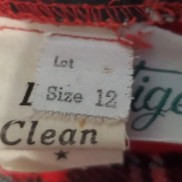 Vintage 70s Prestige Boston Wool Red Tartan Plaid Calf Length Skirt, 12