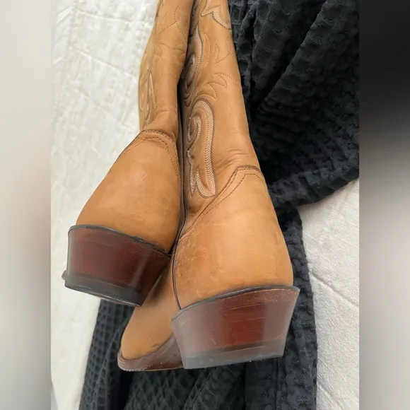 Vintage ‘80s Panhandle Slim tan western boots / women’s 6B