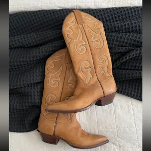 Vintage ‘80s Panhandle Slim tan western boots / women’s 6B