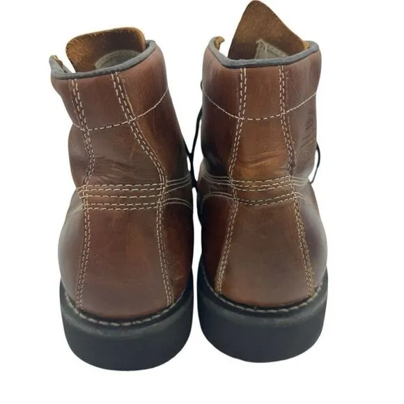 Vintage 90s American Eagle Chukka Brown Leather Combat Boots Men Size 11 Lace Up