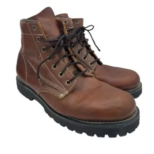 Vintage 90s American Eagle Chukka Brown Leather Combat Boots Men Size 11 Lace Up