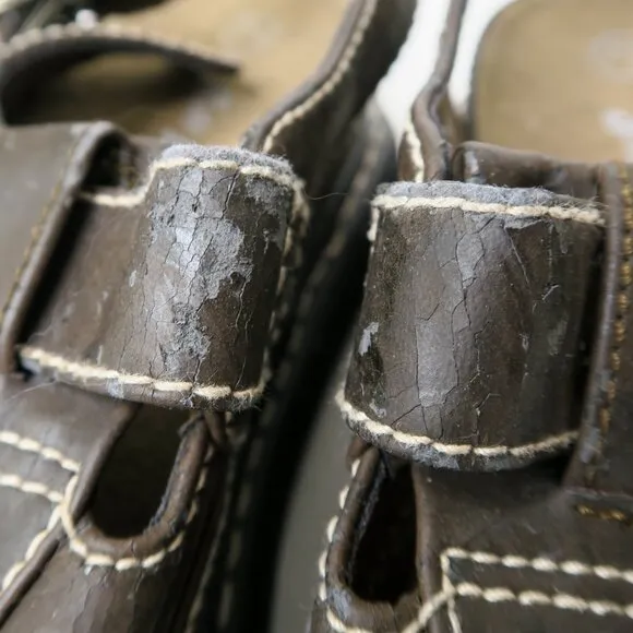 Vintage 90s Brown Platform Fisherman Sandals