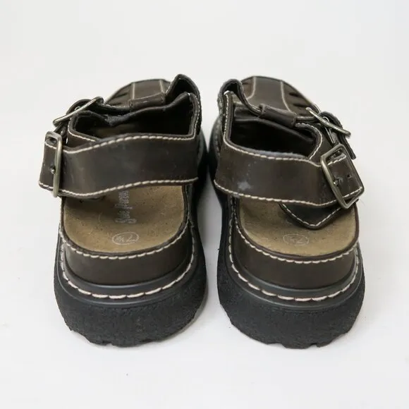 Vintage 90s Brown Platform Fisherman Sandals